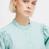 Ichi Blouse met korte mouwen EggshellBluePurpleStripe Online