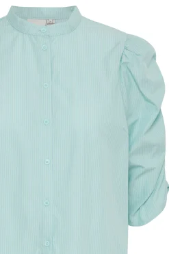 Ichi Blouse met korte mouwen EggshellBluePurpleStripe Online