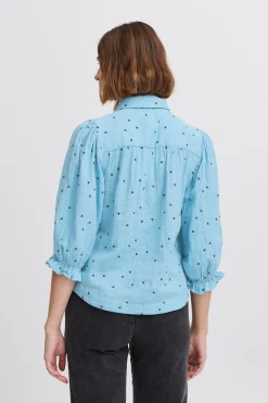 Atelier Rêve Blouse met lange mouwen DuskBlue Outlet