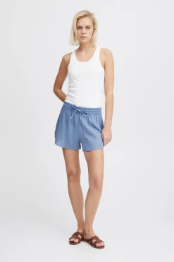 ICHI accessories IAFOXA Shorts DellaRobbiaBlue Hot