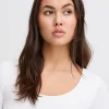 ICHI accessories IAGRO T-shirt met lange mouwen CloudDancer Hot