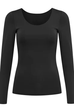 ICHI accessories IAGRO T-shirt met lange mouwen Black Hot