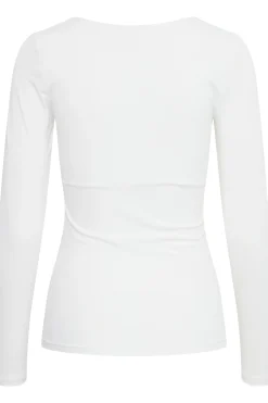 ICHI accessories IAGRO T-shirt met lange mouwen CloudDancer Hot