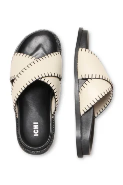 ICHI accessories IATALIA Sandalen Cremew.Black Outlet