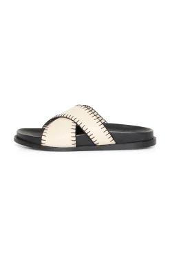 ICHI accessories IATALIA Sandalen Cremew.Black Outlet