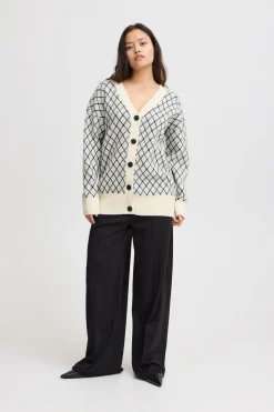 Ichi IHALVINO Vest CloudDancer Clearance