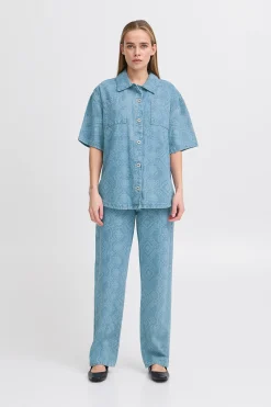 Ichi IHAMILIAS Denim blouse New