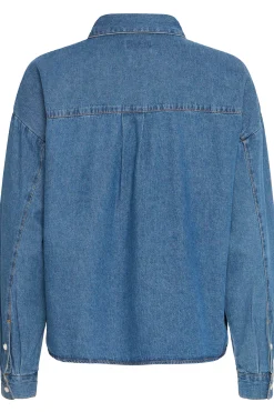 Ichi IHARCHER Denim blouse Washedmed.blue Clearance