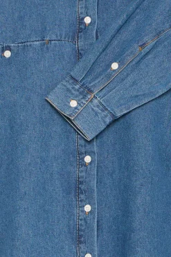 Ichi IHARCHER Denim blouse Washedmed.blue Clearance