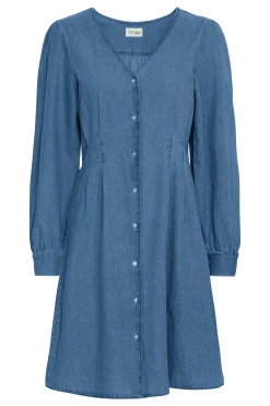 Ichi IHARCHER Denim Jurk Washedmed.blue Sale