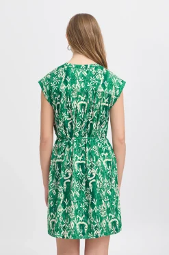 Ichi IHAYA Jurk PineGreenIkat Hot