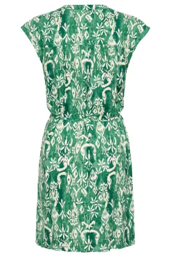 Ichi IHAYA Jurk PineGreenIkat Hot
