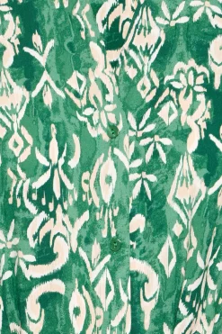 Ichi IHAYA Jurk PineGreenIkat Hot