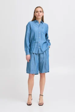 Ichi IHBECCOS Denim blouse New