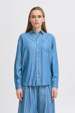 Ichi IHBECCOS Denim blouse New