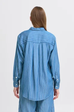 Ichi IHBECCOS Denim blouse New