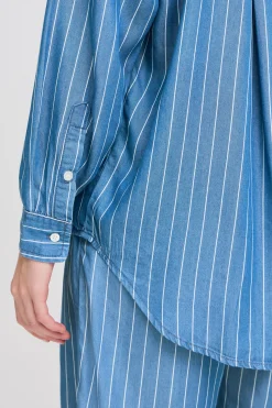 Ichi IHBECCOS Denim blouse New