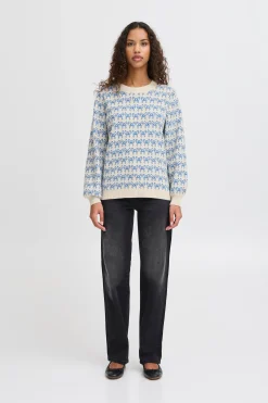 Ichi IHBRIELLE Pullover Oatmealw.TurkishSea Online