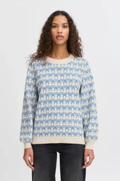 Ichi IHBRIELLE Pullover Oatmealw.TurkishSea Online