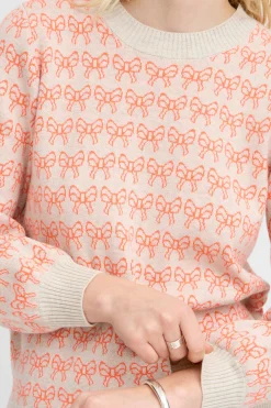 Ichi IHBRIELLE Pullover Oatmealw.HotCoral Online