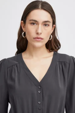 Ichi IHCINOMA Blouse Asphalt Clearance