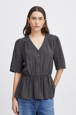 Ichi IHCINOMA Blouse Asphalt Clearance