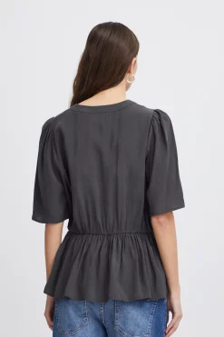 Ichi IHCINOMA Blouse Asphalt Clearance