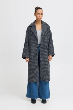 Ichi IHEMMALU Bovenkleding NavyBlazerHoundstooth Outlet