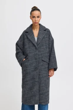 Ichi IHEMMALU Bovenkleding NavyBlazerHoundstooth Outlet