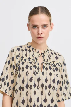Ichi IHEMMERETTA Blouse met korte mouwen Online