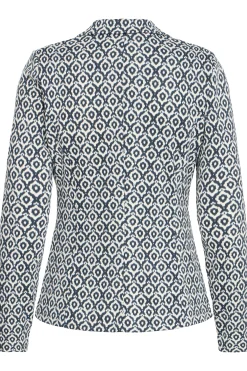 Ichi IHKATE Blazer TotalEclipseIkatTileAop Fashion