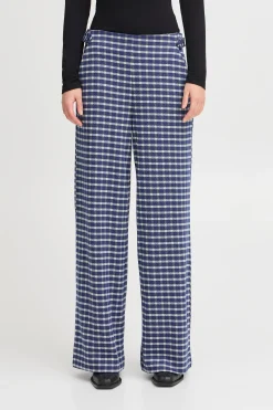 Ichi IHKATE CHECLÉ Casual broek MedievalBlueCheck Online
