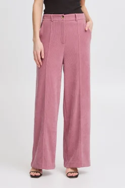 Ichi IHKATE CORDUROY WIDE broek HeatherRose Outlet