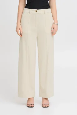 Ichi IHKATE CORDUROY WIDE broek AlmondMilk Clearance