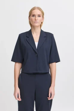 Ichi IHKATE CROPPED Blazer TotalEclipse Fashion