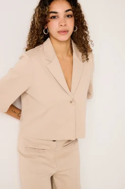 Ichi IHKATE CROPPED Blazer Doeskin Online