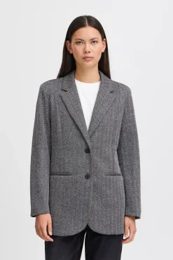 Ichi IHKATE JACQUARD OVERSIZE Blazer Discount