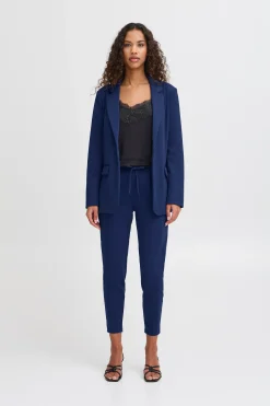 Ichi IHKATE LONG Blazer MedievalBlue New