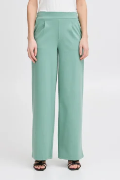 Ichi IHKATE LONG WIDE Broek BerylGreen Outlet
