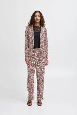Ichi IHKATE PRINT Blazer BrownLeopardaop Outlet