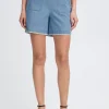 Ichi IHKATE Shorts KateDenimLightBlue Discount