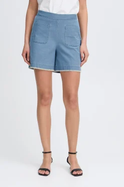 Ichi IHKATE Shorts KateDenimLightBlue Discount