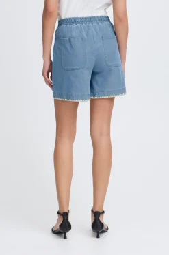 Ichi IHKATE Shorts KateDenimLightBlue Discount