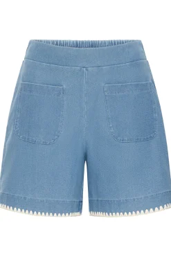 Ichi IHKATE Shorts KateDenimLightBlue Discount