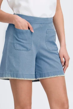 Ichi IHKATE Shorts KateDenimLightBlue Discount