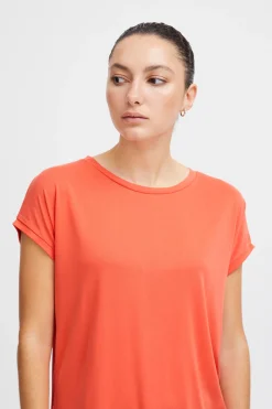 Ichi IHLIKE T-shirt HotCoral Clearance