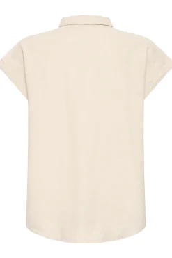 Ichi IHLINNO Blouse met korte mouwen NaturalEcru Clearance