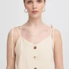 Ichi IHLINNO Mouwloos shirt NaturalEcru Fashion