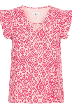 Ichi IHLINNO Mouwloos shirt GeraniumDiamondIkat Sale