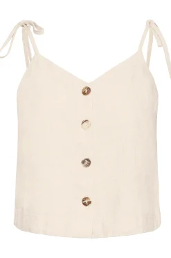 Ichi IHLINNO Mouwloos shirt NaturalEcru Fashion